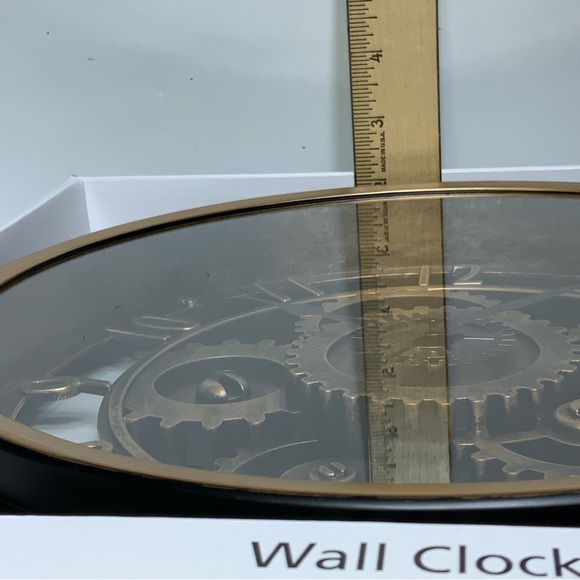 Steampunk Industrial Gear Wall Clock 3D Retro Rustic Vintage Decor Black Bronze - Picture 5 of 16